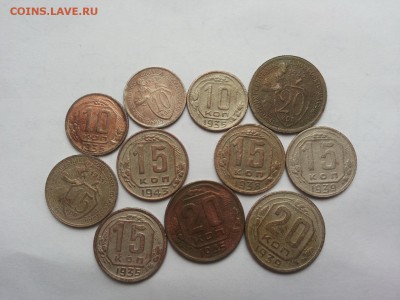 11 шт ранний никель 1932-1945год до 5 марта - ранний никель 11 шт 1
