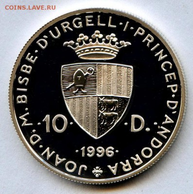 АНДОРРА 10 ДИНАР 1996 ГОД (ВЫДРА), до 02.03.16г., 22.00 мск. - выдра 1а