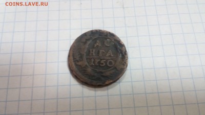 Денга 1735 37 40 41 43 46 48 49 50 51 53 54 и неизвестный. - 1750