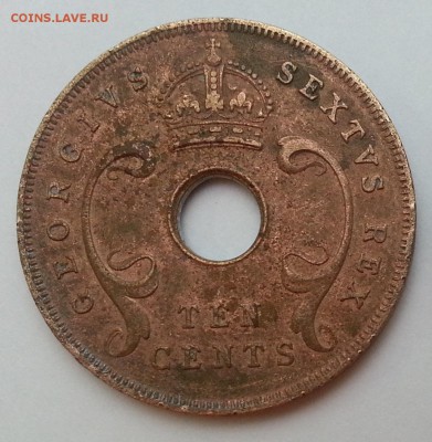 10 центов Восточная Африка 1952 г - до 3.03.16 22:00 мск - 33