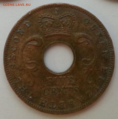 5 центов Восточная Африка 1955 г - до 3.03.16 22:00 мск - 77