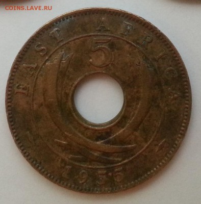 5 центов Восточная Африка 1955 г - до 3.03.16 22:00 мск - 7