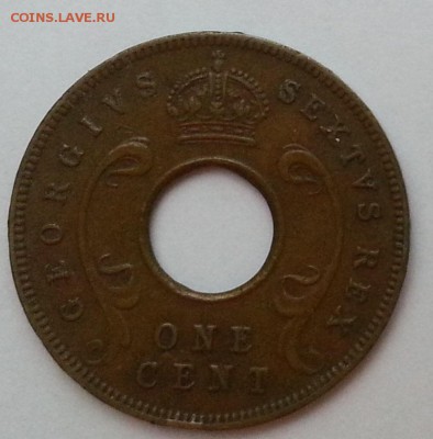 1 цент Восточная Африка 1950г - до 3.03.16 22:00 мск - 3333