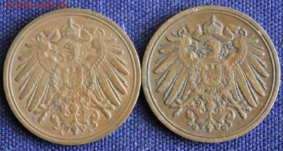 С 1 руб. ГЕРМАНИЯ 1 пфенниг 1913-1914г. 2 шт.  до 7.03 в 22 - IMG_9809.JPG