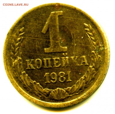 Полный жирный раскол 1 копейка 1981, до 05.03 по мск - img338