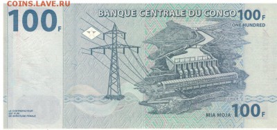 Конго 100 франков 2007 до 07.03.2016 в 22.00мск (Б736) - 1-1кон100