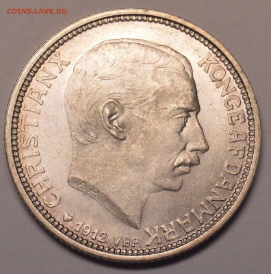 Датские памятные 2-кроновики 1888, 1892, 1906 и 1912 - 1912-1