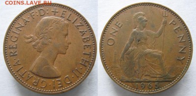 7.Разная инострань по фиксу - 7 5 Великобритания 1 пенни 1965    144
