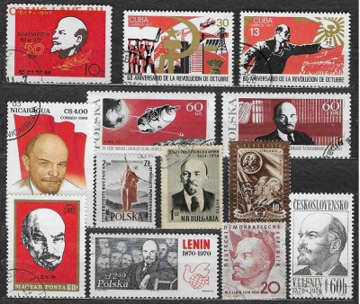 Марки мира. Ленинана 2, гашеные - Марки мира. Лениниана 2. гашеные