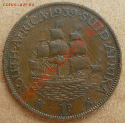 ЮАР 1 пенни.  1939 г.   До 21.10.10 г. 20-00 МСК. - 39