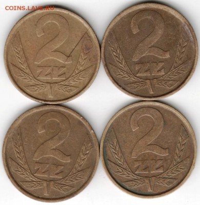 Польша. 2 злотых 4 шт. до 24.00 10.03.16 г. - Scan-160304-0032