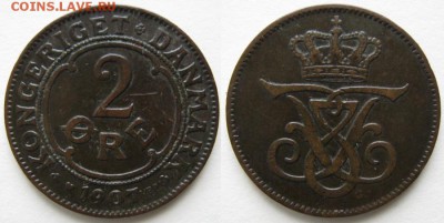 Дания 2 эре 1907: до 10.03.16 в 22.00 - Дания 2 эре 1907    1124