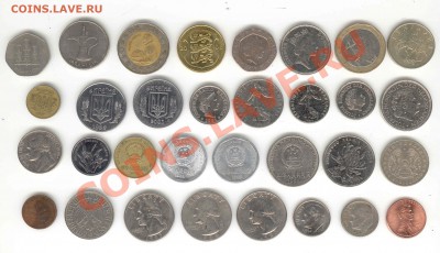 32 монеты 13 стран 140 рублей - мелочевка+