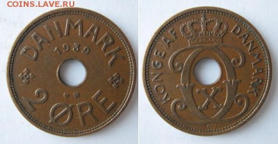 Дания 2 эре 1939: до 10.03.16 в 22.00 - Дания 2 эре 1939 г   444