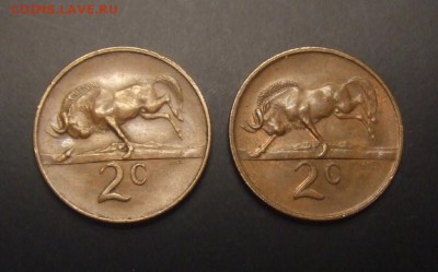 2 - ЮАР (набор - 2 цента; Ян Рибек) (2 шт.) Р