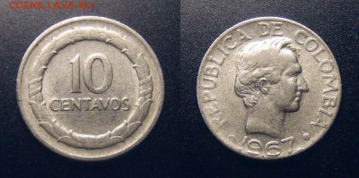 2 - Колумбия – 10 сентаво (1967) пф