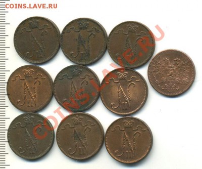 1 пенни Н2 х 10 шт. до 21.10.10 21-00+ - медь подборка 1пенин,0000 10шт_1