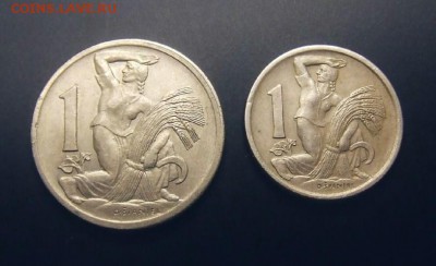 2 - Чехословакия (набор - 1 крона Жница) (2 шт.) Р