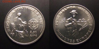 2 - Португалия – 2,5 евро (2012) «Жозе Мальоа – португальский художник »