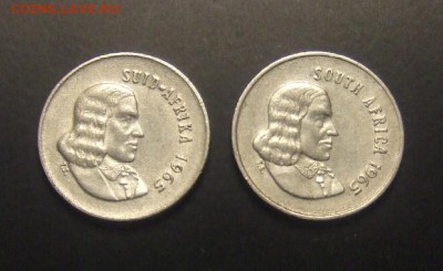 2 - ЮАР (набор - 5 центов; Ян Рибек) (2 шт.) А