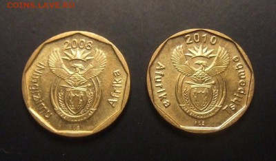 2 - ЮАР (набор - 10 центов; 2008 и 2010) (2 шт.) А