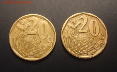 2 - ЮАР (набор - 20 центов; 2000 и 2008) (2 шт.) Р