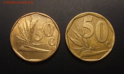 2 - ЮАР (набор - 50 центов; 1995 и 1996) (2 шт.) Р