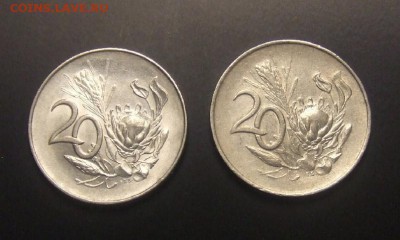 2 - ЮАР (набор - 20 центов; Ян Рибек) (2 шт.) Р