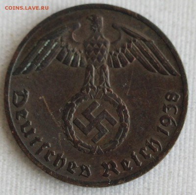 С 1 руб. III-й РЕЙХ 1 пфенниг 1938г. "F" БРОНЗА до 12.03 - IMG_0438.JPG