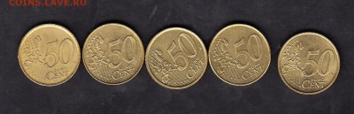 50 евроцентов  5 стран 1999-03 - 448а