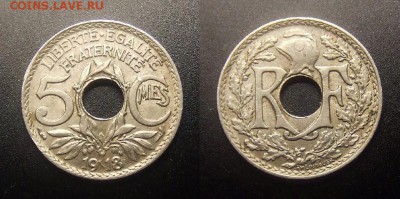 2 - Франция – 5 сантимов (1918) (XF)