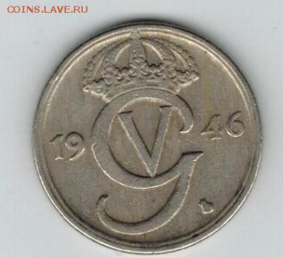50 эре Швеция, 1946 год до 12.02 22-00 МСК 	Сообщение - 12