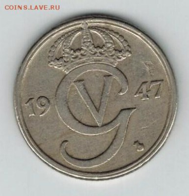 50 эре Швеция, 1947 год до 12.02 22-00 МСК 	Сообщение - 14