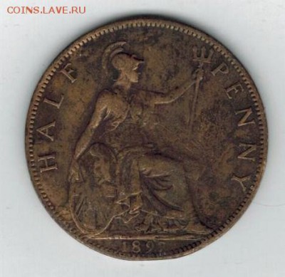 2 пенни Великобритания, 1897 до 12.03. 22-00 МСК - 008