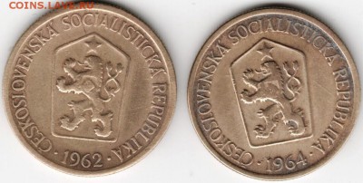 Чехословакия. 1 крона 1962 и 1964 г. до 24.00 13.03.16 г. - Scan-160304-0018
