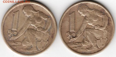 Чехословакия. 1 крона 1962 и 1964 г. до 24.00 13.03.16 г. - Scan-160304-0003