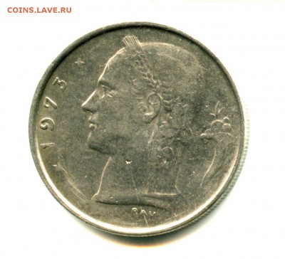 1 руб сарт! Иностранная монета 1 Fr БЕЛЬГИЯ 1973 г - img559