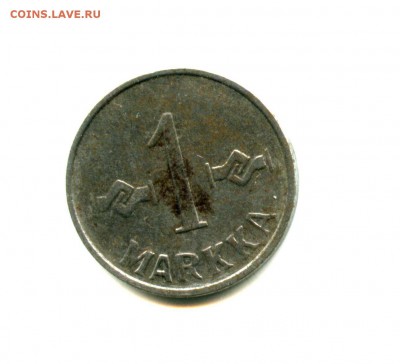 1 руб сарт! Иностранная монета 1 MARKKA 1955 г - img561
