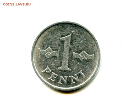 1 руб сарт! Иностранная монета 1 PENNI 1973 г - img563