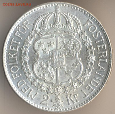 1 крона Швеция 1935 год, UNC. - 3