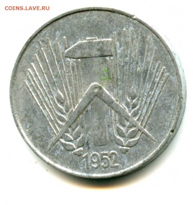 1 руб СТАРТ! 10 пфеннигов 1952 г - img566