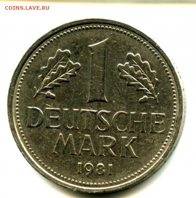 1 дойч марка  1981 г ОЧЕНЬ ХОРОШЕЕ СОСТОЯНИЕ - img589