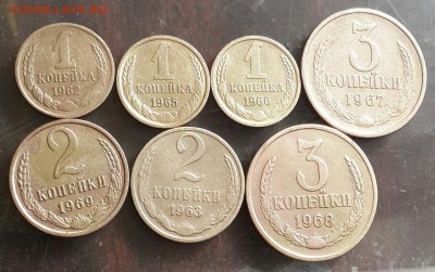 Нечастые. 1, 2, 3 копейки 1962-1969. До 12.03.2016 в 22.00 - 20160307_111426-1