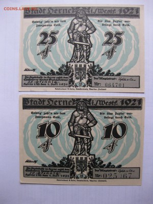 ХЕРНЕ,25 и 10 пфеннигов 1921г(ногтгельд)!до 12.03.2016 - IMG_2538.JPG