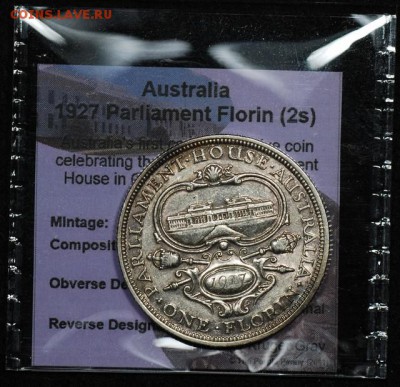 Мелкие номиналы Британских колоний - australia-1927-commemorative-parliament-or-canberra-florin-2s-with-descriptive-card-in-saflip[1]