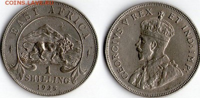 Мелкие номиналы Британских колоний - 1sh1925