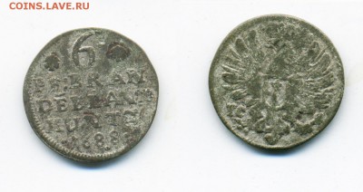 Бранденбург и Пруссия 6 пфеннигов 1688 г. до 15.03 22.00 - 70
