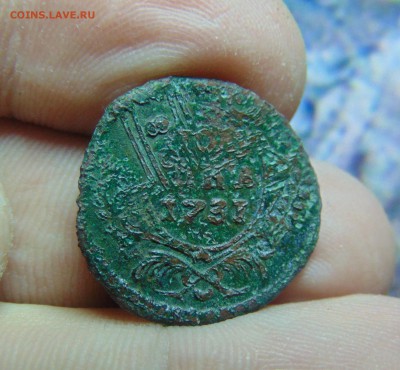 Полушка 1731г.(перечекан с копейки) 15.03.2016г. 22-00 мск. - DSC01238.JPG