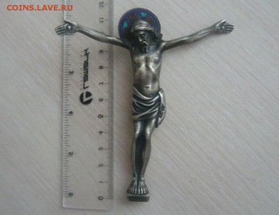 Накладка на Крест Напрестольный Распятие Христа Серебро Оцен - 326.JPG