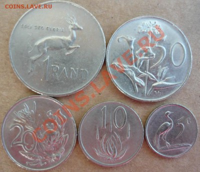 5 монет ЮАР. До 23.10.10 г. 20-00 МСК. - Герб